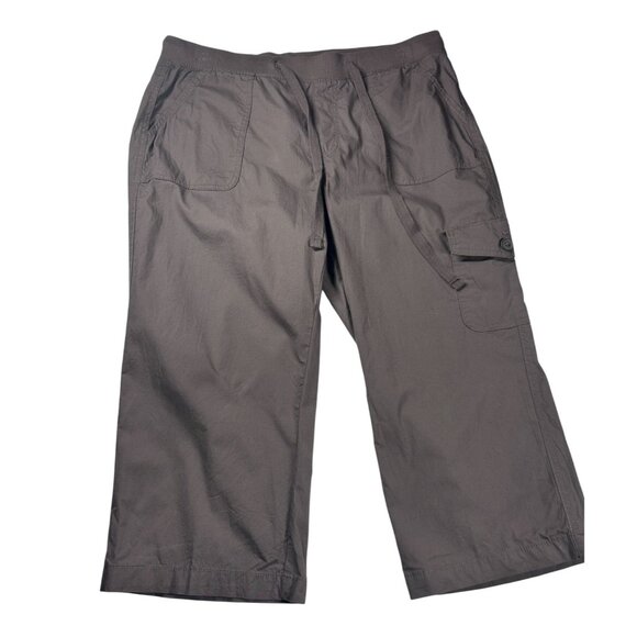 St. Johns Bay Cargo Capri Pants Women's Size Large Brown‎ Preowned - Picture 3 of 8